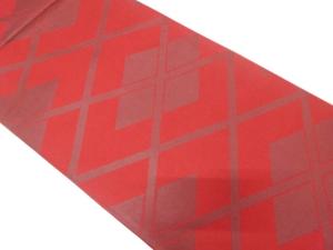 斜め格子に菱模様織り出し　袋帯